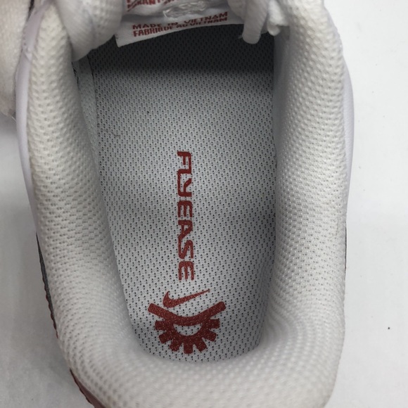 Women’s AirForce 1 ‘07 Flyease White/Orange DX5883-102 USED mark inside No Box - Picture 6 of 11